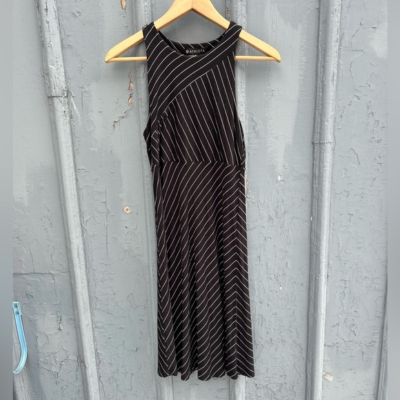 Athleta Santorini High Neck Mix Stripe Dress, Small - Picture 4 of 8